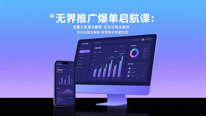 无界推广爆单启航课：流量分发算法解密 后台功能全解析 投放前必知避坑点-天云资源网