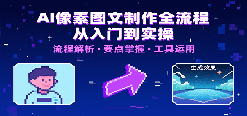 AI像素图文制作全流程：内容要点、文案选择及所用工具，助你快速入局-天云资源网