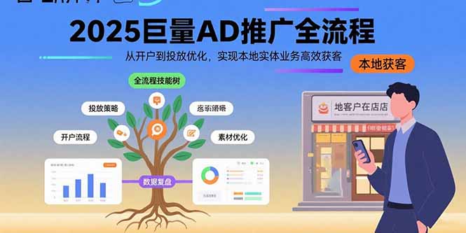 2025巨量AD推广全流程，从开户到投放优化，实现本地实体业务高效获客-天云资源网