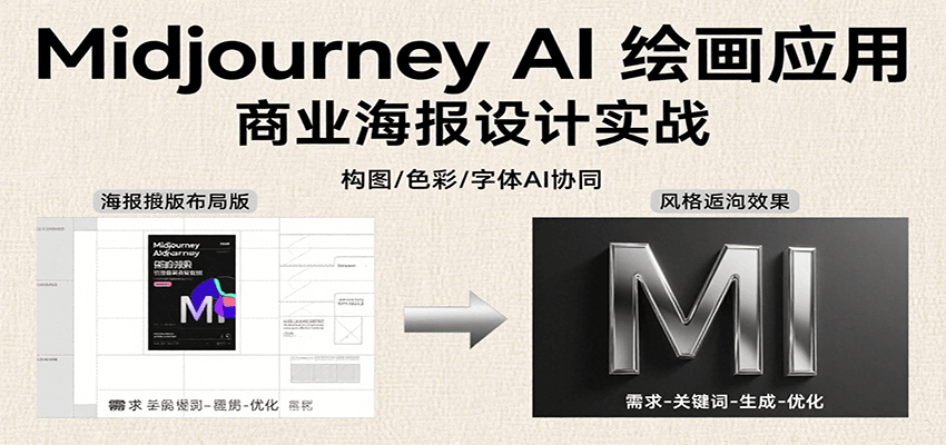 Midjourney AI绘画应用，关键词指令解析、漫画头像制作、海报设计、3D人物生成等-天云资源网