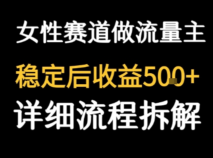 女性励志赛道做流量主 客单价高，稳定后每日5张-天云资源网