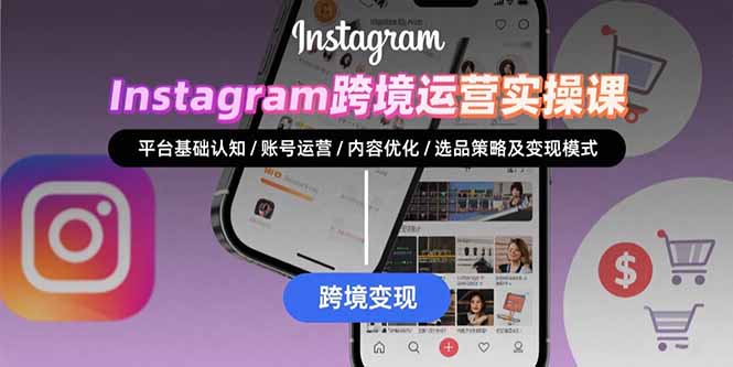 Instagram跨境运营实战：平台认知/账号运营/内容优化/选品策略及变现模式-天云资源网