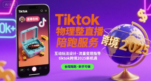 Tiktok物理整蛊直播陪跑服务-tiktok跨境2025-天云资源网