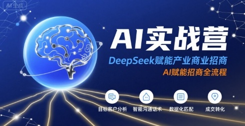 AI实战营：DeepSeek赋能产业商业招商，AI赋能招商全流程-天云资源网