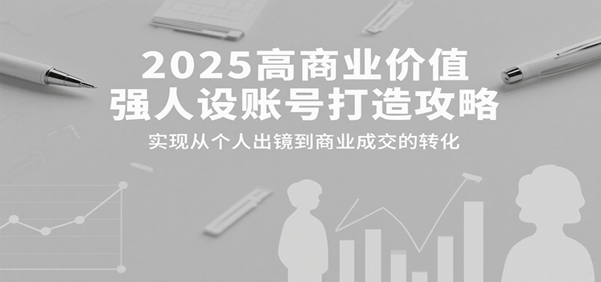 2025高商业价值强人设账号打造攻略，实现从个人出镜到商业成交的转化-天云资源网