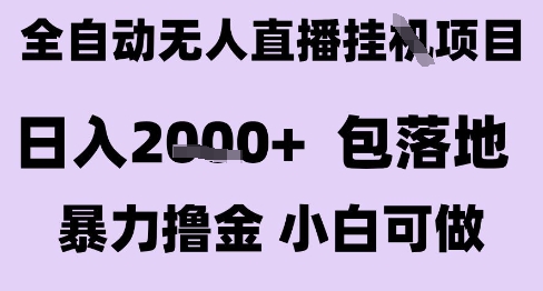 最新全自动抖音无人直播挂G项目,日入2k+ 包落地暴力撸金,小白可做【揭秘】-天云资源网