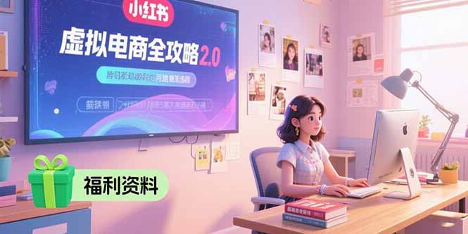 虚拟电商全攻略2.0，开店选品实操流程，账号定位、货源发布、笔记发布技巧-天云资源网