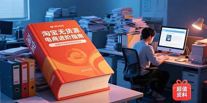 淘宝无货源电商进阶指南，包含新人课、进阶课，配套资料，蓝海选品等-天云资源网