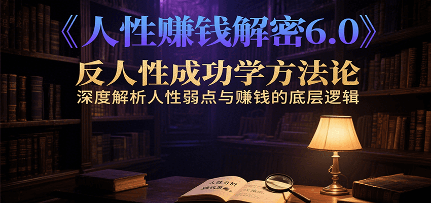 人性赚钱解密6.0，反人性成功学方法论，深度解析人性弱点与赚钱的底层逻辑-天云资源网