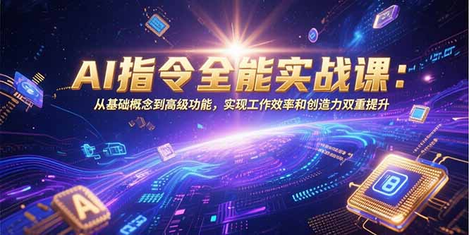 AI指令全能实战课：从基础概念到高级功能，实现工作效率和创造力双重提升-天云资源网
