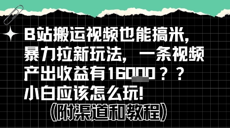 b站掘金计划？搬运视频也能挣拉新的收益，小白应该怎么玩！-天云资源网