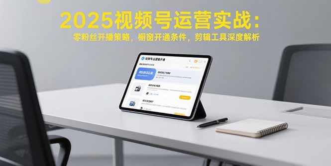 2025视频号运营实战：零粉丝开播策略，橱窗开通条件，剪辑工具深度解析-天云资源网