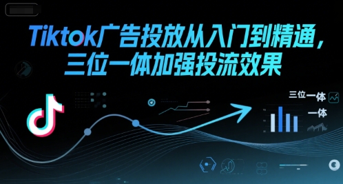 Tiktok广告投放从入门到精通，三位一体加强投流效果-天云资源网