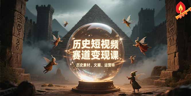 历史短视频赛道变现课，百集素材库应用，文案剪辑技巧，账号运营全案-天云资源网