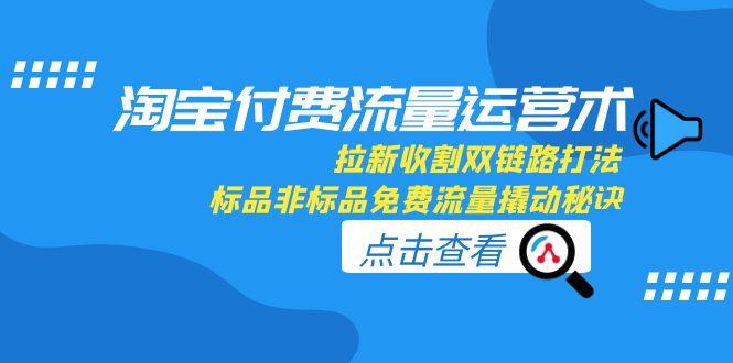 淘宝付费流量运营术，拉新收割双链路打法，标品非标品免费流量撬动秘诀-天云资源网