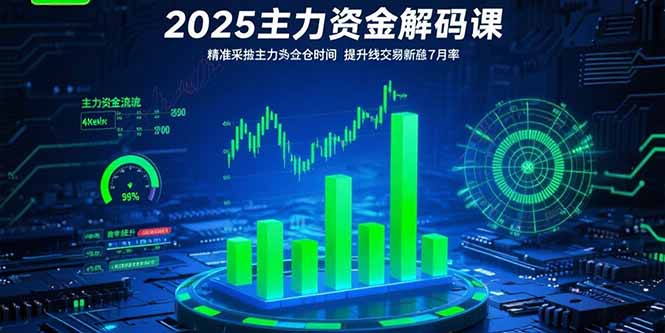 2025主力资金解码课：精准捕捉主力建仓时机，提升短线交易胜率(更新7月-天云资源网