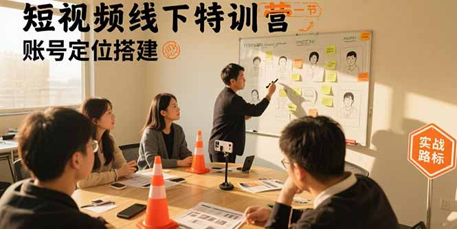 短视频线下特训营：账号定位搭建/口播号拍摄剪辑/直播间流量入口/变现实战-天云资源网