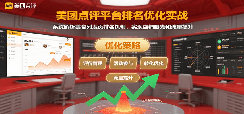 美团点评平台排名优化实战，系统解析美食列表页排名机制，实现店铺曝光和流量提升-天云资源网