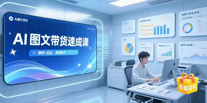 AI图文带货速成课，养号引流秘籍，爆款选品策略，美图制作全流程-天云资源网
