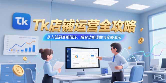 Tk店铺运营全攻略，从入驻到变现闭环，后台功能详解与实操演示-天云资源网
