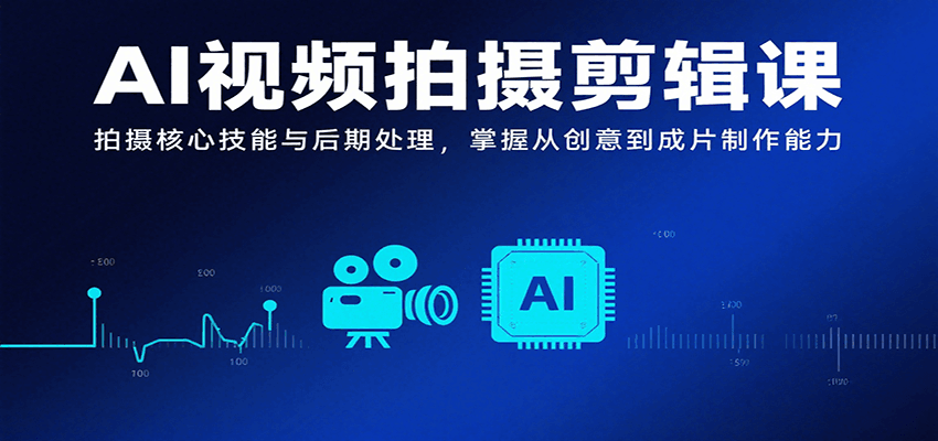 AI视频拍摄剪辑课，拍摄核心技能与后期处理，掌握从创意到成片制作能力-天云资源网