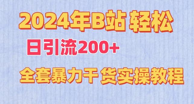 2024年B站轻松日引流200+的全套暴力干货实操教程【揭秘】-天云资源网