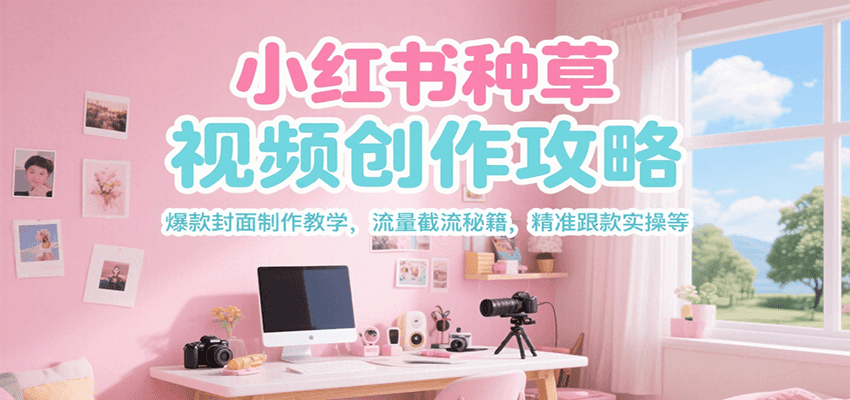 小红书种草视频创作攻略,爆款封面制作教学 ,流量截流秘籍 ,精准跟款实操等-天云资源网