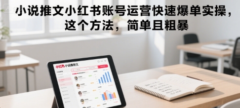 小说推文小红书账号运营快速爆单实操，这个方法，简单且粗暴-天云资源网