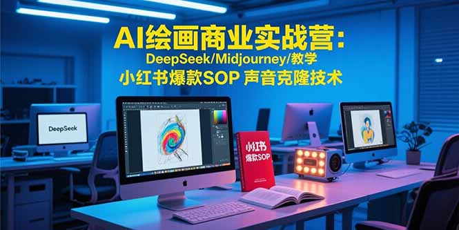 AI绘画商业实战营：DeepSeek/Midjourney/教学 小红书爆款SOP 声音克隆技术-天云资源网