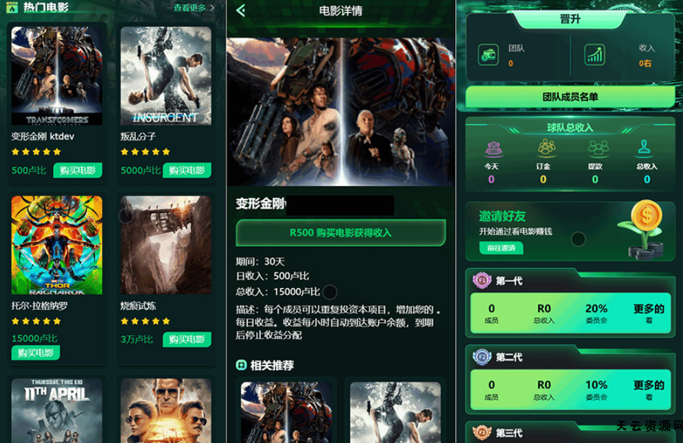 Flickiri Fun海外电影投资理财源码 电影投资正规平台 影视理财类源码-天云资源网