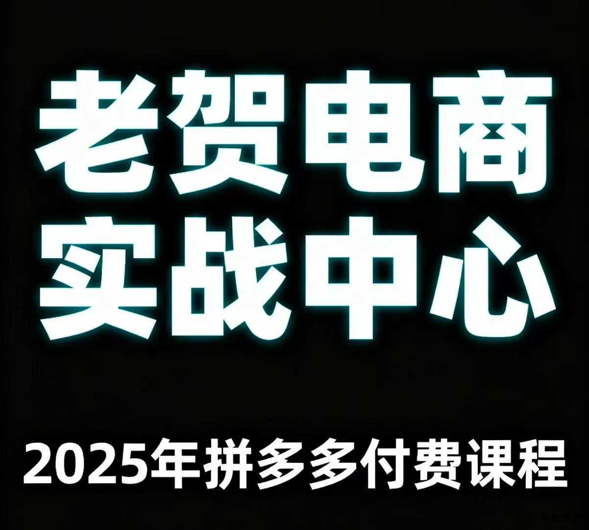 老贺电商2025年拼多多付费课程，用通俗易懂的方法告诉你多多怎么玩-天云资源网