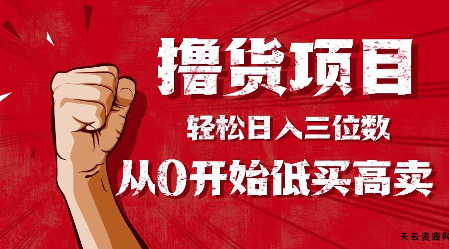 手把手教你撸货,从0开始低买高卖,小白轻松实现日入三位数!!!-天云资源网