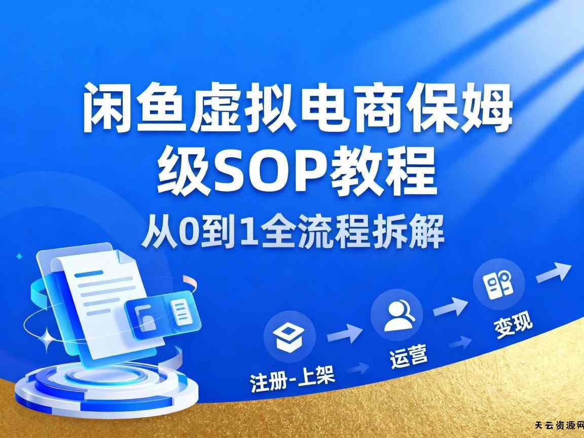 闲鱼虚拟电商，月入轻松过1W，保姆级SOP教程-天云资源网