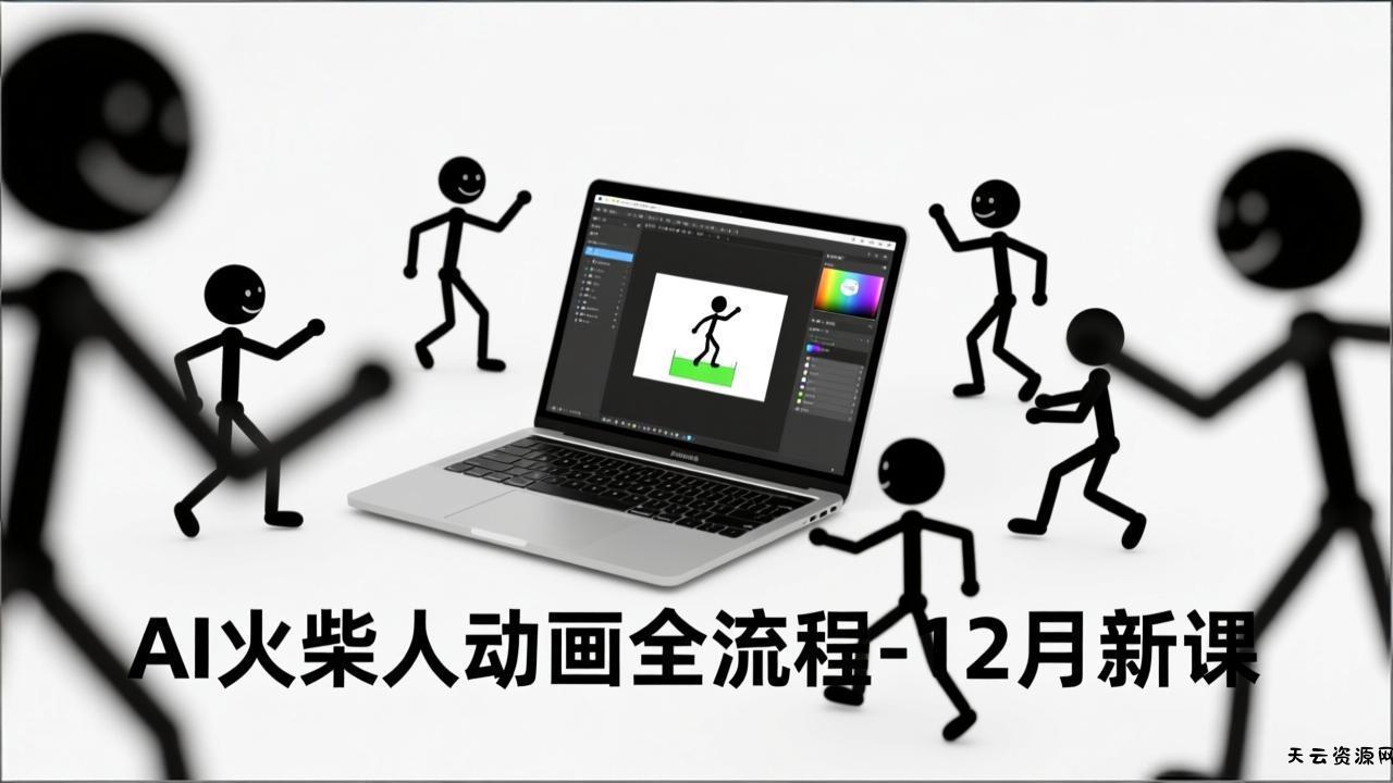 AI火柴人动画全流程-12月新课,文案生成、声音克隆、视频剪辑,零基础快速产出动画-天云资源网