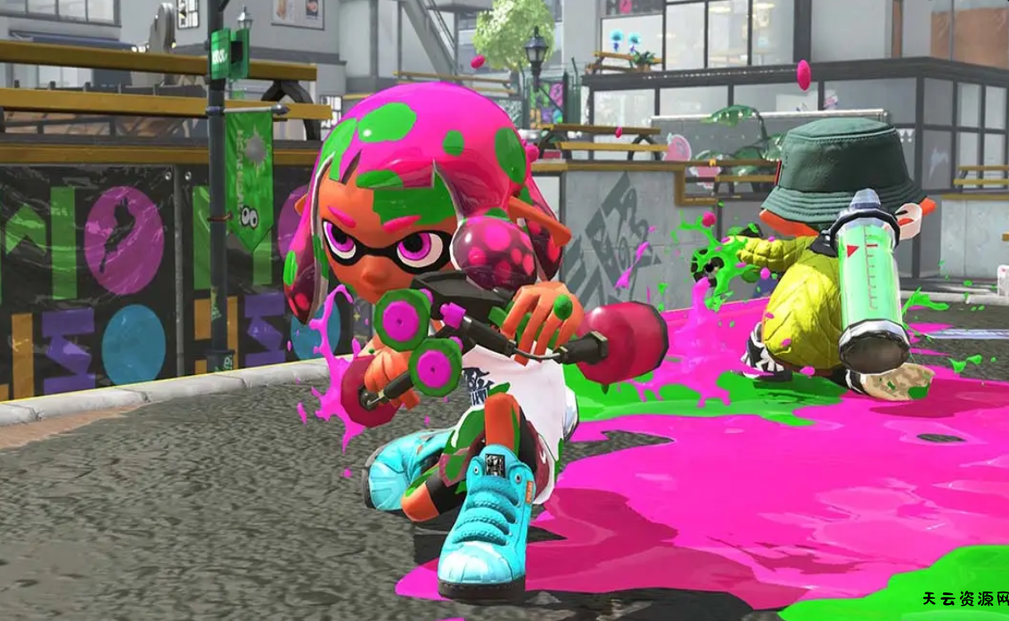 《喷射战士2 Splatoon 2》Switch英版英文NSP下载 – 含5.5.4补丁-天云资源网