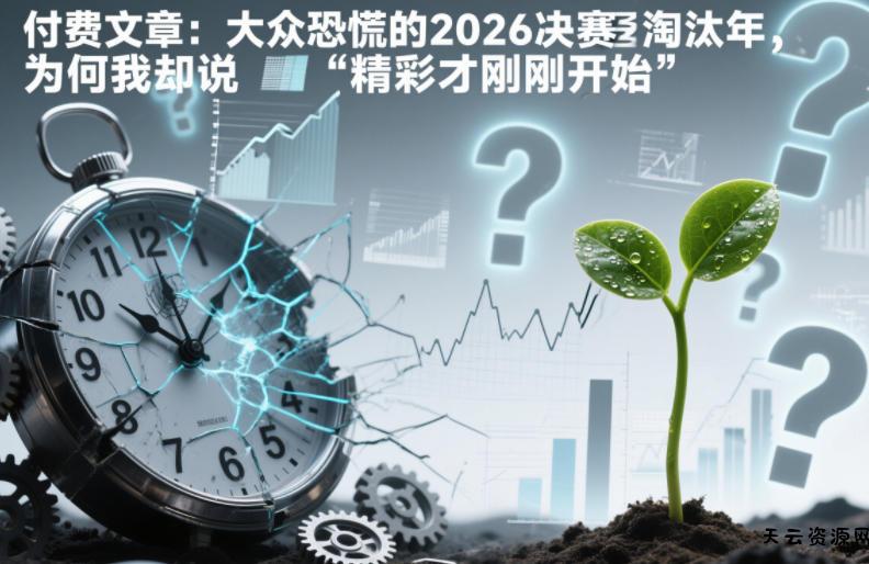 付费文章：大众恐慌的2026决赛淘汰年，为何我却说“精彩才刚刚开始”？-天云资源网