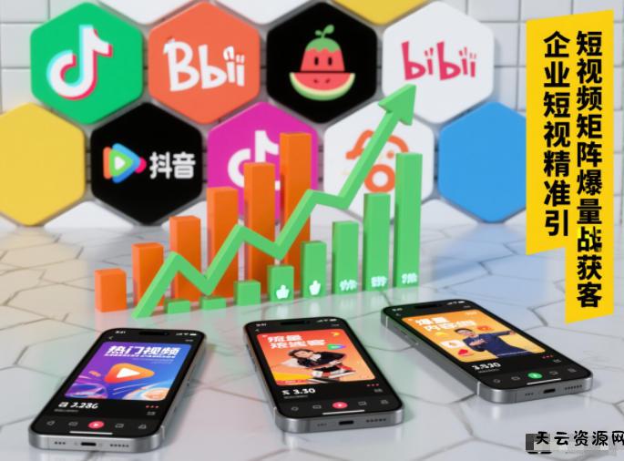 企业短视频精准引流矩阵获客，短视频矩阵爆量战法-天云资源网