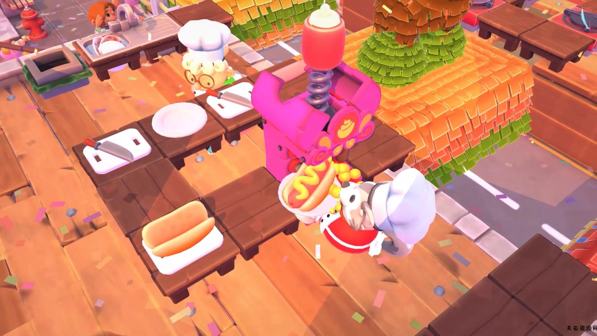 《煮糊了2 分手厨房2 Overcooked2》Switch美版中文版NSP下载 – 含1.0.19补丁+5DLC-天云资源网