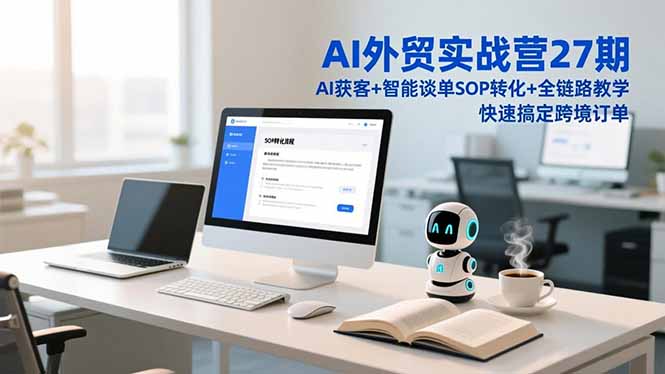 AI外贸实战营27期，AI获客+智能谈单+SOP转化+全链路教学，快速搞定跨境订单-天云资源网
