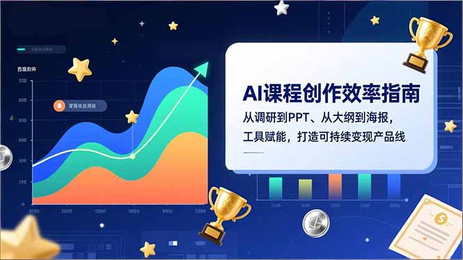AI课程创作效率指南，从调研到PPT、从大纲到海报，工具赋能，打造可持续变现产品线-天云资源网