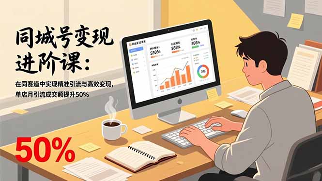 同城号变现进阶课：在同城赛道中实现精准引流与高效变现，单店月引流成交额提升50%-天云资源网
