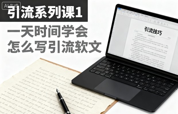 引流系列课1，一天时间学会怎么写引流软文-天云资源网