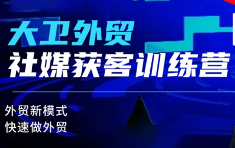 大卫老师·外贸社媒获客独家训练营(更新)-天云资源网
