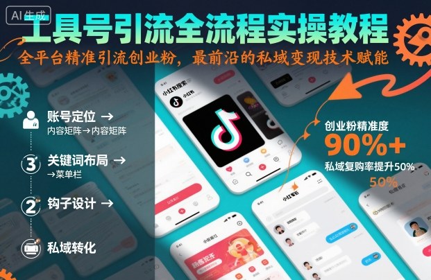 工具号引流全流程保姆级实操教程，全平台精准引流创业粉，最前沿的私域变现技术赋能-天云资源网