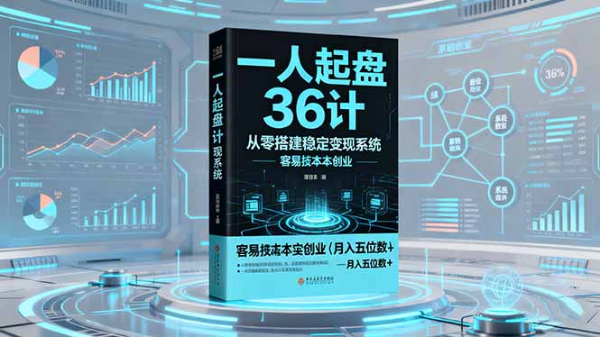 一人起盘36计：从零搭建稳定变现系统，实现低成本创业，月入五位数+-天云资源网