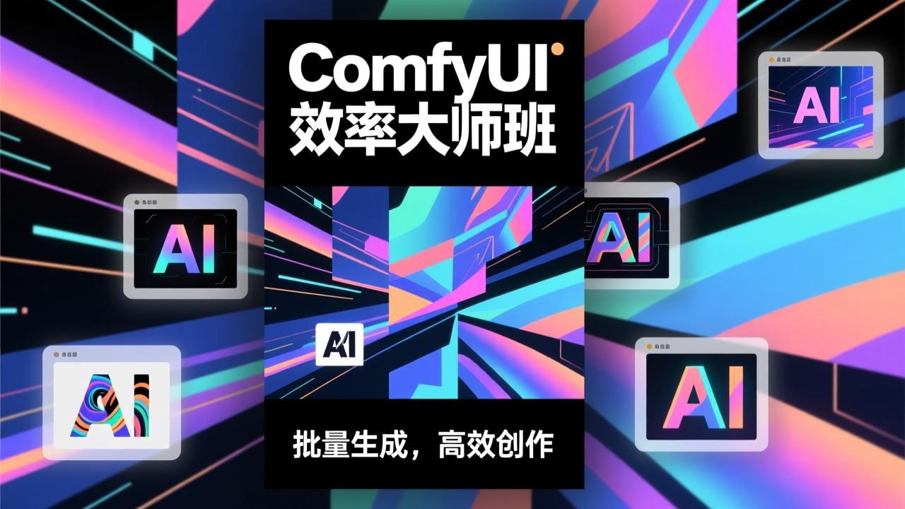 ComfyUI效率大师班:工作流搭建,批量生成,将个人AI出图效率提升5-10倍,月接单收入1-3万-天云资源网