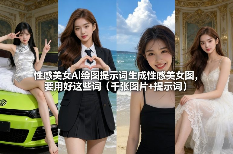 性感美女Ai绘图提示词生成性感美女图，要用好这些词(千张图片+提示词)-天云资源网