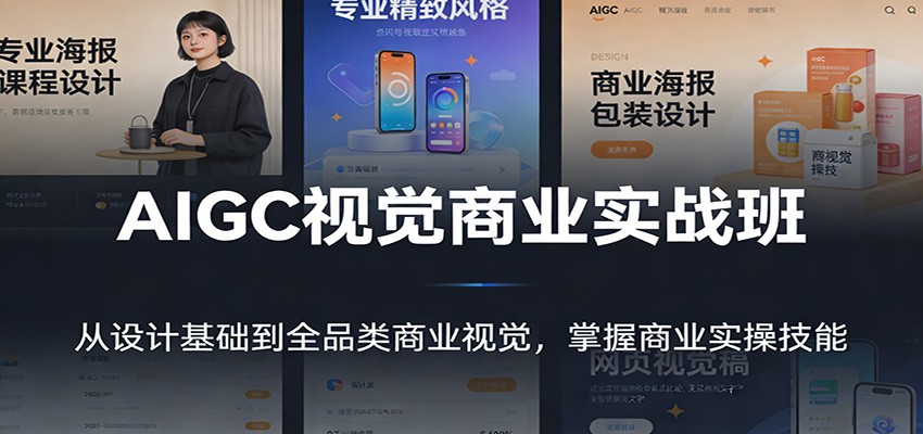 AIGC视觉商业实战班：从设计基础到全品类商业视觉，掌握商业实操技能-天云资源网