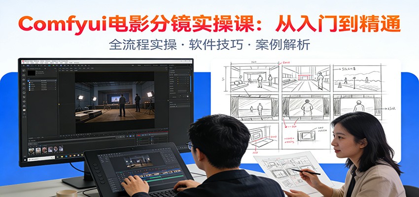 ComfyUI电影分镜实操课：分镜一致性，全流程AI视频制作，零基础也能做专业分镜-天云资源网