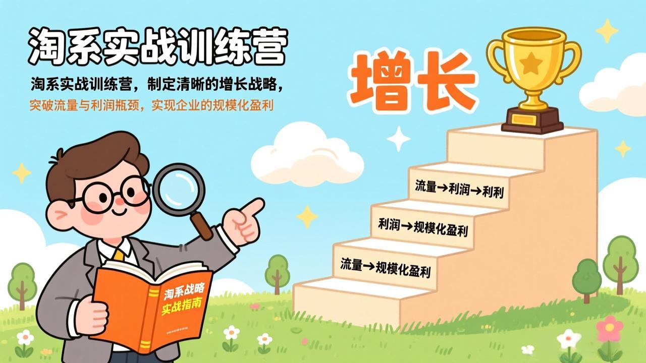 淘系实战训练营,制定清晰的增长战略,突破流量与利润瓶颈,实现企业的规模化盈利-天云资源网